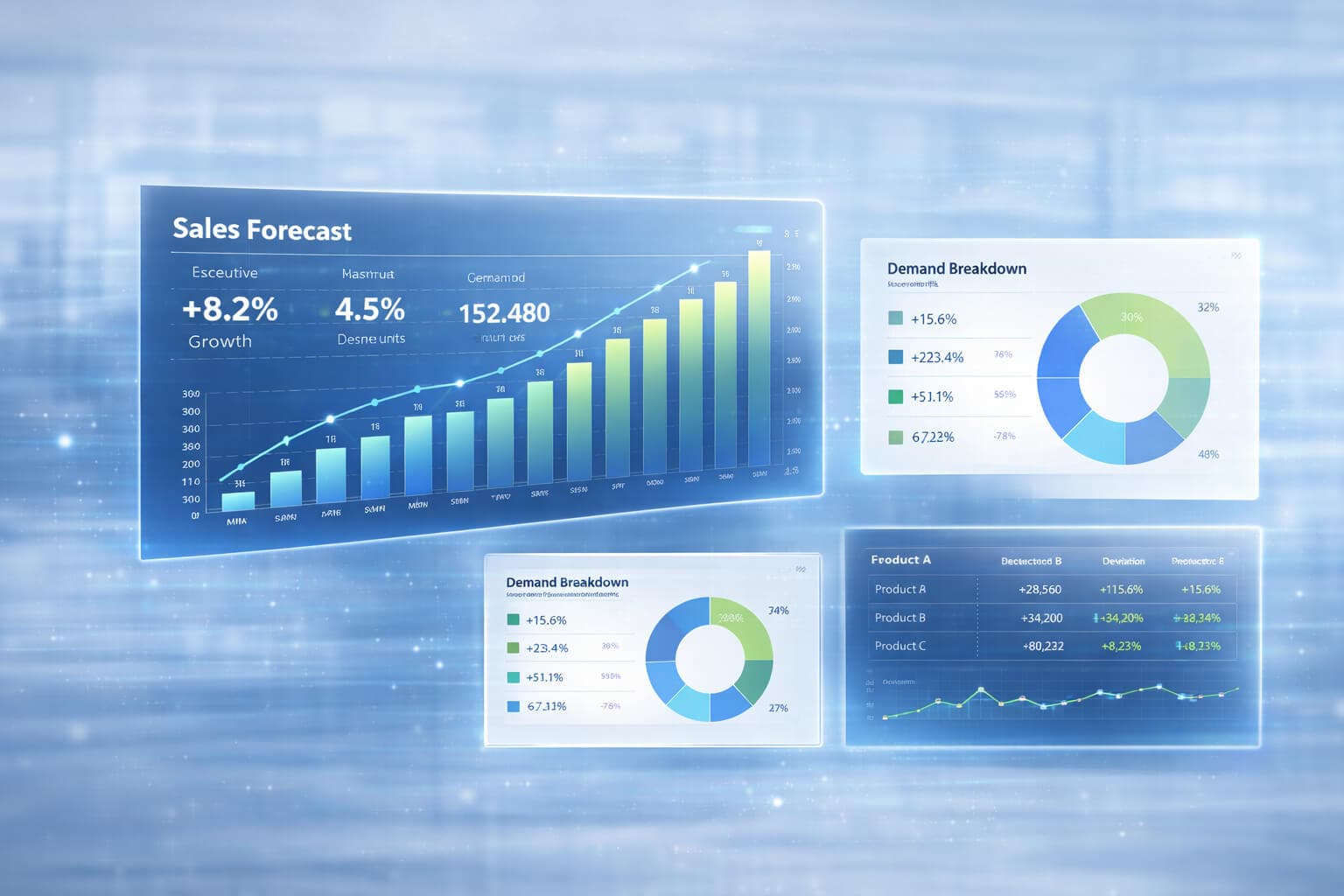 Graficos de previsao e analise na IA Otimize
